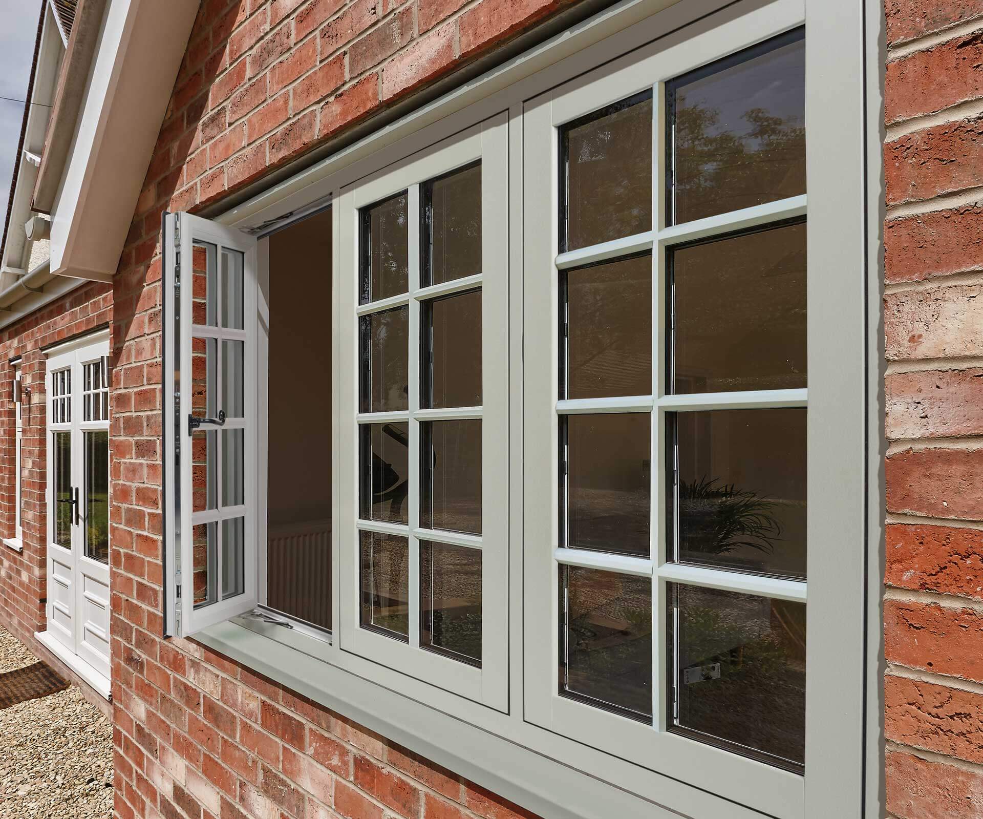 Duraflex flush sash window closeup