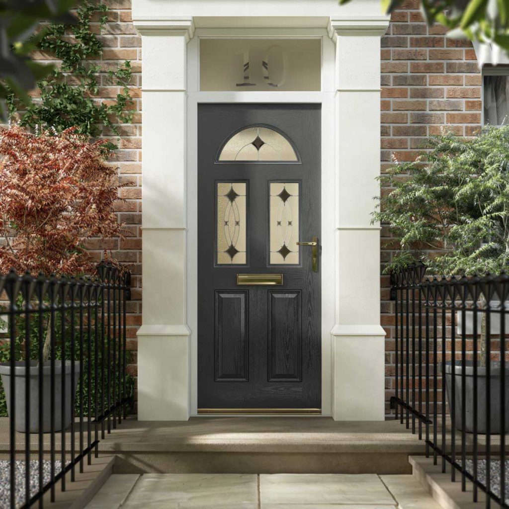 dark grey entrance door