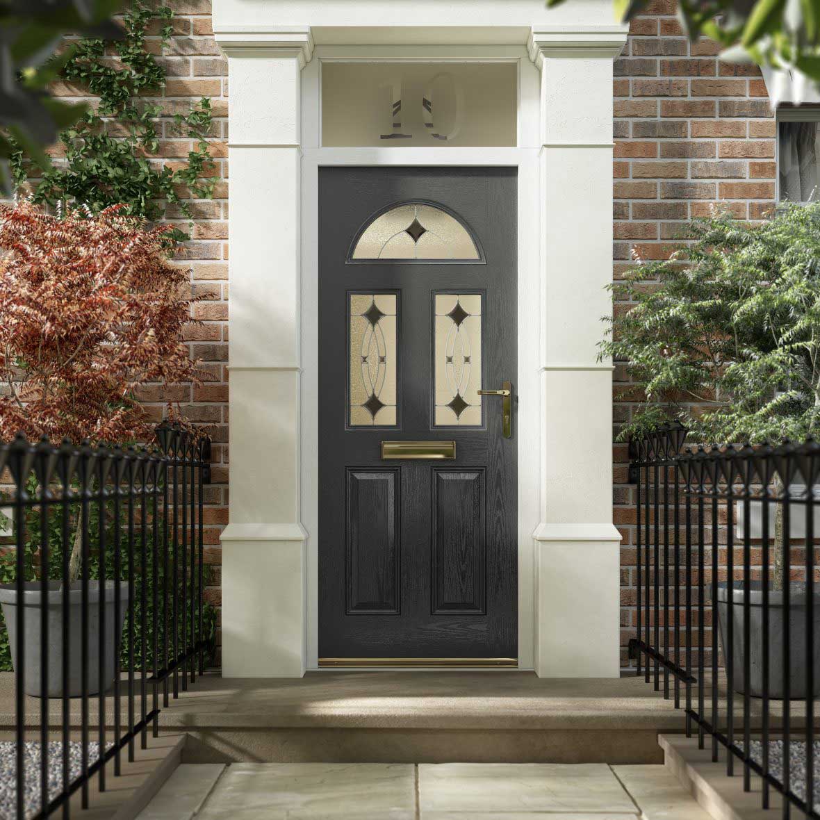 dark grey entrance door