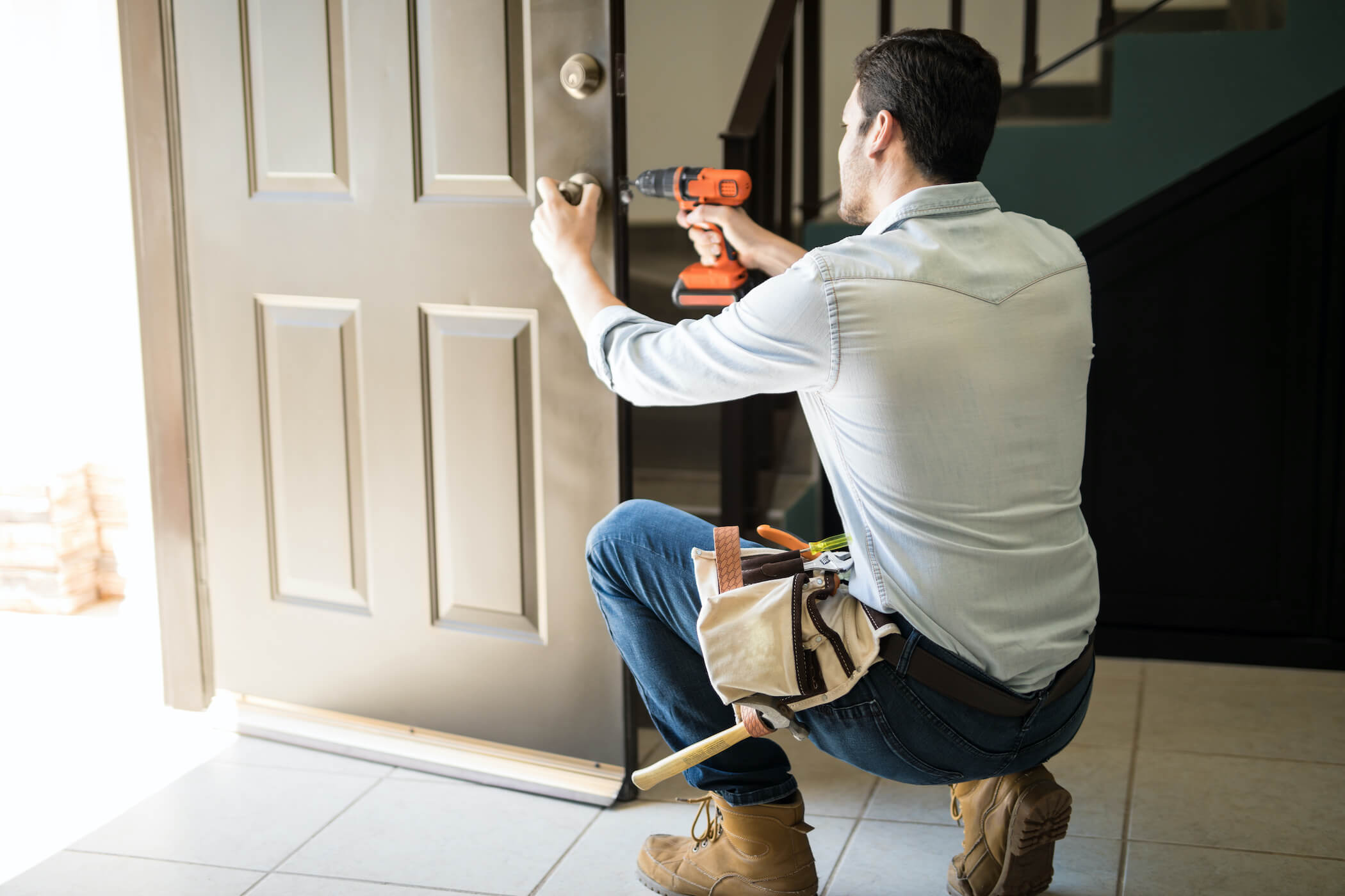 back view door lock installer