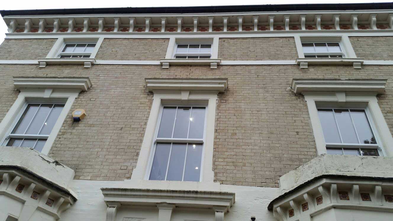 low angle sliding sash on heritage property