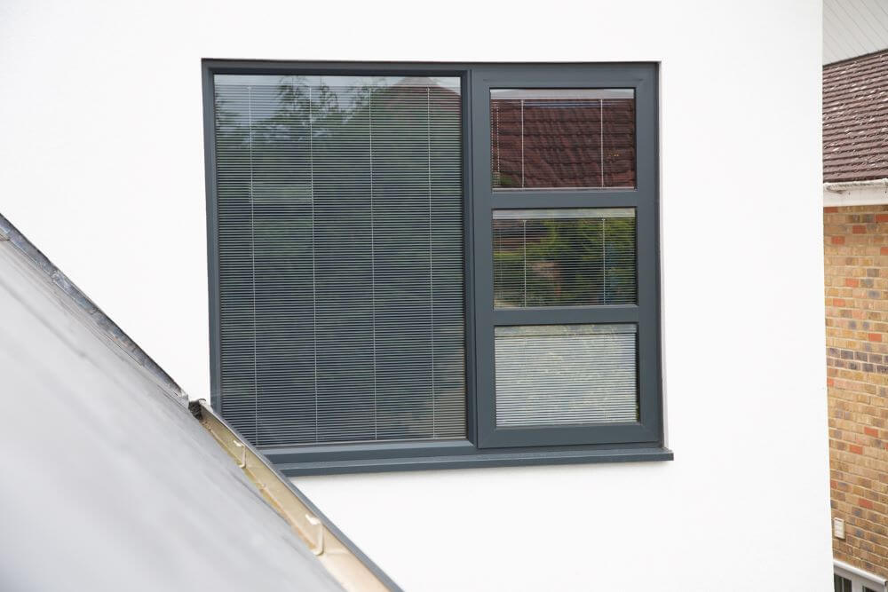 white house with aluminium window