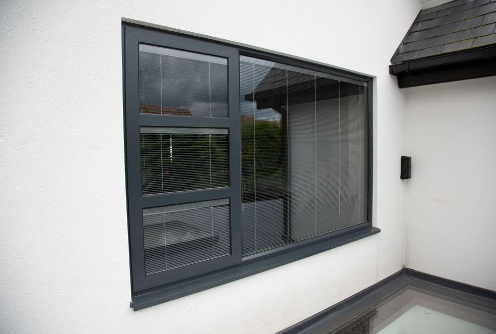 large aluminium window side house