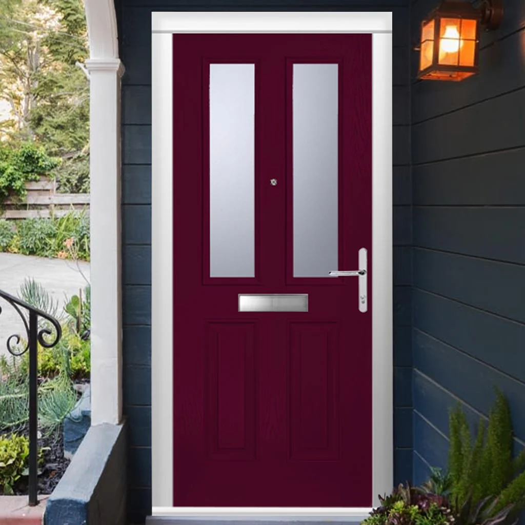 Maroon Composite Fire Door